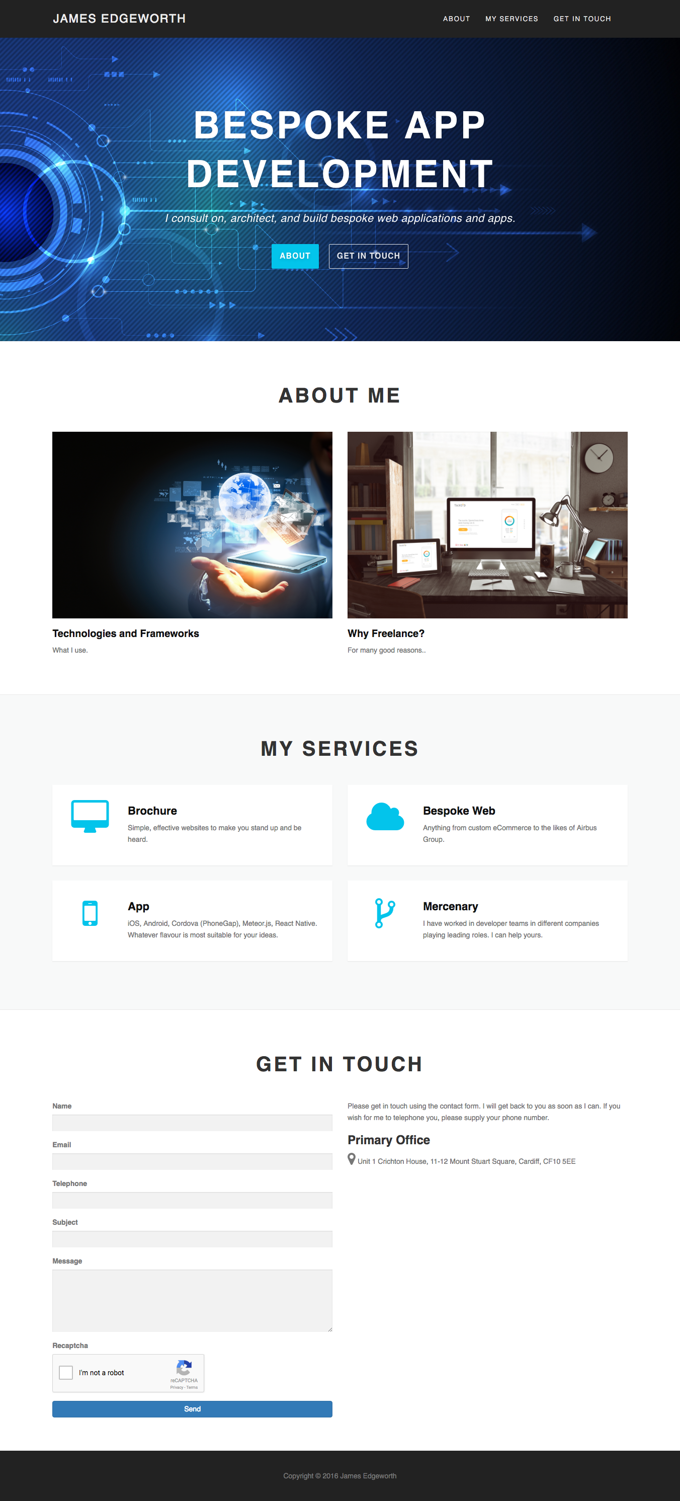 The old site. old site homepage